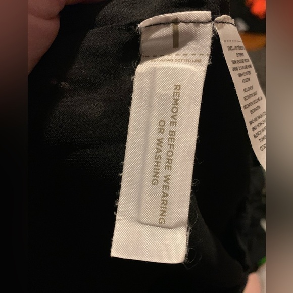 NWOT Loft small black lace adorned shorts romper with elastic waist. - Picture 6 of 7